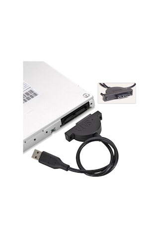 Usb 2.0 To 7+6 13 Pin Sata Laptop Cd/Dvd Harici Bağlantı Kablosu