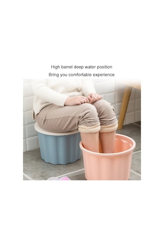 Sones Çok İşlevli Ev Plastik Saklama Taburesi Çeşitli Atıştırmalıklar İçin, Renk: Büyük Gök Mavisi