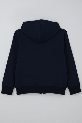 Breeze Erkek Çocuk Hırka Basic Kapüşonlu Fermuarlı 6-10 Yaş, Lacivert