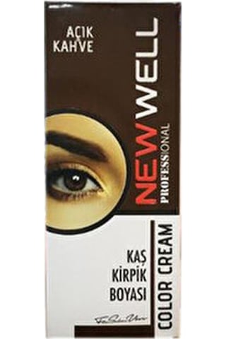 New Well Kaş Kirpik Boyası Açık Kahve