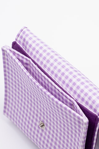 Fabric Craft Bag Kadın Cüzdanı Kumaş, Çıtçıt Kapamalı Mor