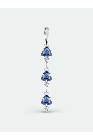 Torgovyj Dom Uvelir Holding 925 Ayar Safir Taşlı Gümüş Kolye Diliği 278859098