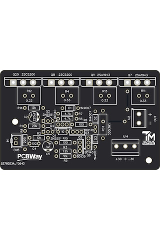 200 Watt Tek Kanal Mono Amfi Devre Kartı 2sc5200-2sa1943