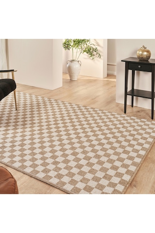 Kaşmir Halı Kilim Jüt Dorne White Salon Mutfak Halısı Yolluk Beyaz