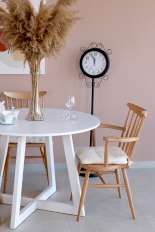 103 CM BEYAZ Yuvarlak Yemek Masası, Modern Mat BEYAZ MDF  Yemek M