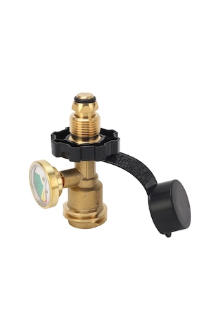 Reedark Brass Pol-qcc1 Gaz Tankı Adaptörü, Basınç Gösterici İle, Barbekü, Isıtıcı, Kamp Çörekçileri İçin Kolay Kurulum
