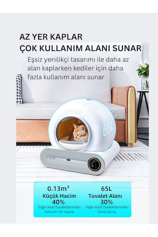 Aıcat Akıllı Kedi Tuvaleti Kum Kabı