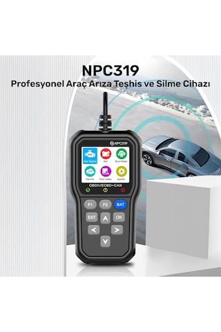 Npo Npc319 2.4" Türkçe Obdıı/eobd+can Modlu 63000 Hata Hafızalı Araç Arıza Tespit/silme Cihazı