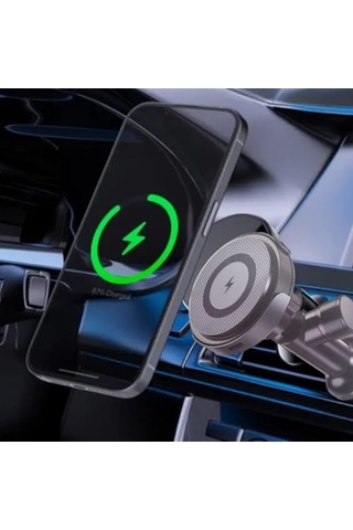 Havalandırmaya Takılan Telefon Tutucu Araç Tutucu Ve Şarj Magsafe İle Uyumlu Kablosuz Şarj Özellikli Peteğe Takıl Genel