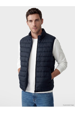 Lcwaıkıkı Classic Lacivert Regular Fit Dik Yaka Kapitone Erkek Şişme Yelek