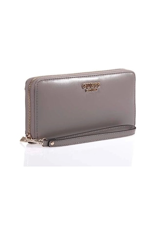 Guess Kadın Kahverengi Laurel Büyük Fermuarlı Cüzdan Kahverengi