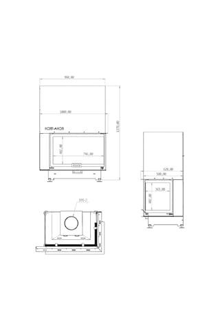 Echa Tech Asansörlü Çelik Köşe Şömine Haznesi Sağ Açık 90 D