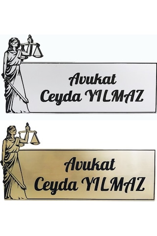Sentez Themis Adalet Heykeli Avukat Kapı Isimliği