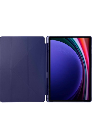 Samsung Galaxy Uyumlu Tab S9 Ultra X910 14.6 İnç Kılıf Kalem Bölmeli Silikon Smart Cover Tablet Kılıfı