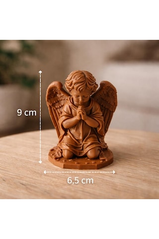 Dua Eden Melek Biblo Dekoratif Melek Figürü Küçük Melek Heykeli Masa Sehpa Kitaplık Vitrin Ev Dekoru 9 Cm