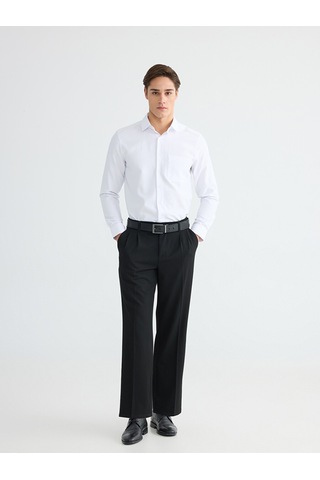 Lcw Busıness Beyaz Regular Fit Armürlü Erkek Basic Gömlek