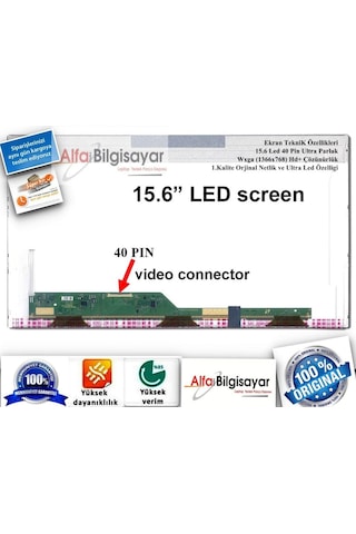 Alfabilgisayar Samsung Uyumlu Np355V5C-S0Ctr Lcd Panel Led Ekran 15.6" Laptop Ekranı O