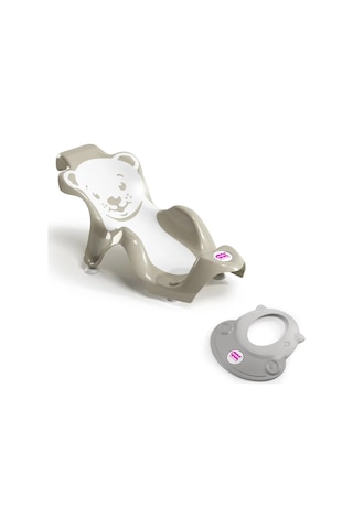 Okbaby Bebek Banyo Seti Buddy Küvet Aparatı + Hippo Duş Şapkası A.gri