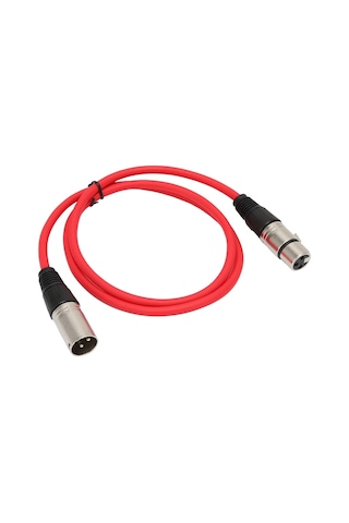 Mikrofon Kablosu 3 M - Xlr Erkek Xlr Dişi Kımızı