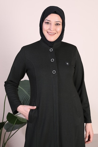 Kadın Büyük Beden 3 Düğmeli Pardesü 001