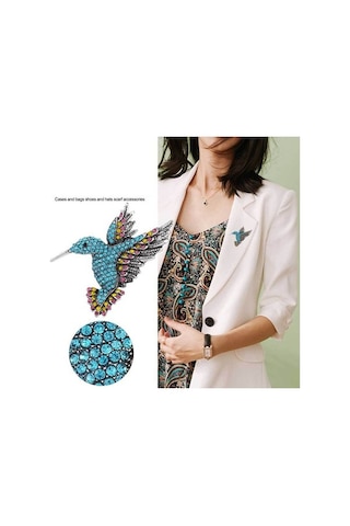 Flybuy Tokası Renkli Kuş Kişilik İşlemeli İğneleri Giyim Broş Atkı Arı Mm Çok Renkli