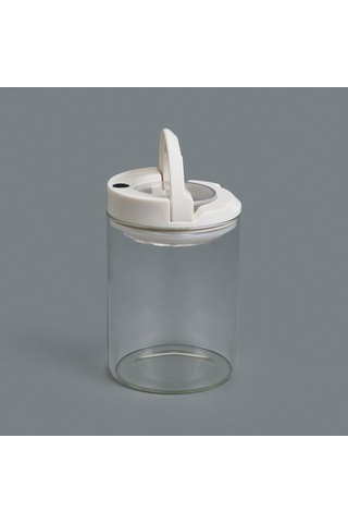 Tohana Vakumlu Cam Kavanoz - Şeffaf / Beyaz - 400 Ml Şeffaf / Beyaz