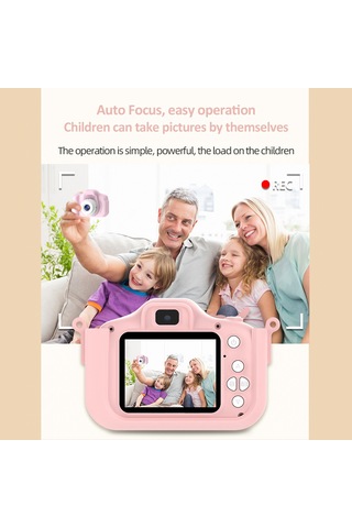 1080p Sevimli Dijital Kamera Çocuk Kamerası 48mp Hd Çocuk Kamerası Çocuk Selfie Kamerası Erkek Ve Kızlar İçin 2.0 İnç Ip