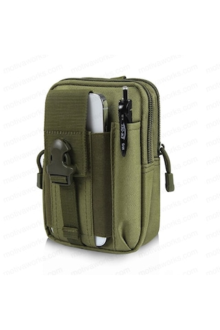 Taktik Modüler Mini Haki Yeşil Göğüs Bel Telefon Molle Çantası Spor Bisiklet Motosiklet Scooter