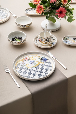 Emsan Victoria Porselen 32 Parça 6 Kişilik Kahvaltı/Servis Takımı Çok Renkli