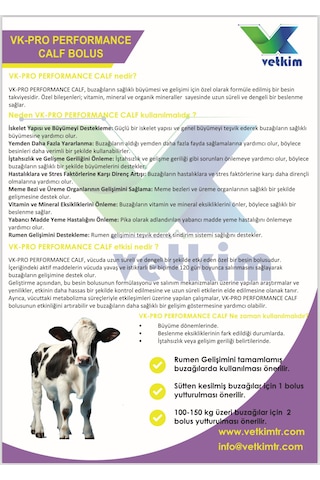 Vk-pro Performance Calf Bolus - 48 Adet 30 Gr Yuturma Aparatı Hediyeli