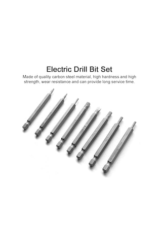 Moveevo 36 Parça 75mm Uzun Elektrik Matkap Ucu Seti - Karbon Çelik, Yüksek Sertlik, Tork Sağlama, Kayma Önleyici, Dayanıklı Kutu İçerisinde