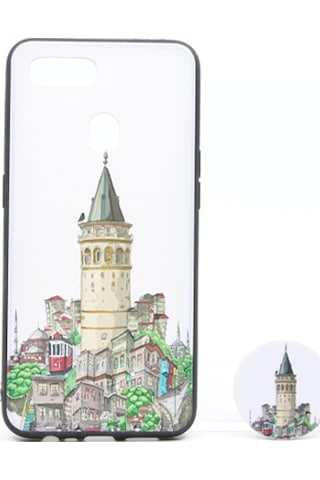 Nettech Oppo A5s Uyumlu Desenli Popsocket Seri Arka Koruma Kılıf