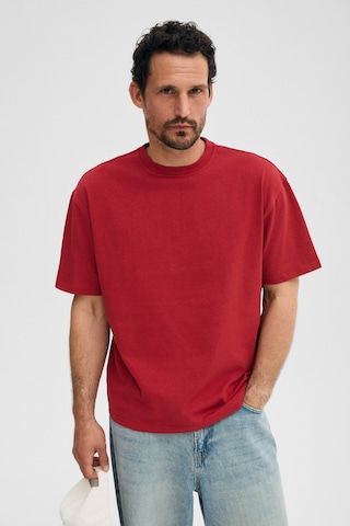 Grimelange Grımelange Dunno Erkek %100 Organik Pamuk Yuvarlak Yakalı Regular Fit Kırmızı T-shirt KIrmızı
