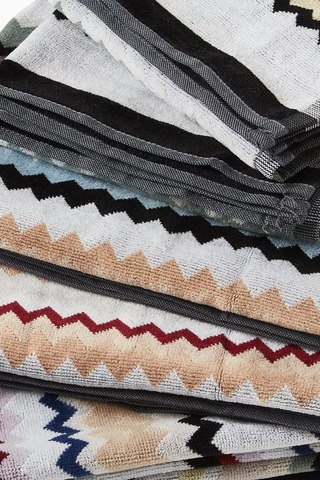 Mıssonı Home Curt Zigzag 5 Li Havlu Seti, Pamuklu, Yumuşak, Ikonik Zigzag Desenler Kahverengi