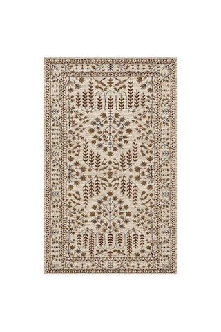 Eva Vintage Modern Halı Vizon Ve Kahverengi Kare/dikdörtgen Salon Halısı Renkli
