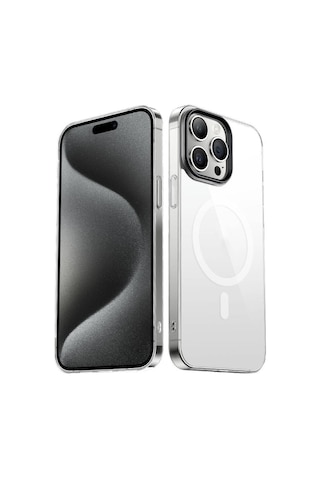 Nihcase Apple Uyumlu iPhone 15 Pro Kılıf G-glass Şeffaf Cam Arka Yüzey Kapak