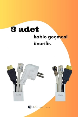 Kablo Kanalı 25x16 Yapışkanlı 4 Adet 8 Metre