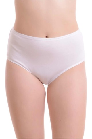 Nacar Store Kadın Beyaz Yüksel Bel Bato Külot 3'lü
