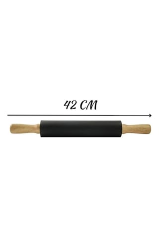 Ahşap Saplı Silindir Hamur Açıcı 19 Cm Pratik Hamur Şekillendirici Merdane