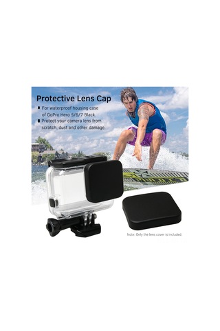 Xiyyadms Gopro Hero 5/6/7 Black Su Geçirmez Kılıf İçin Siyah Lens Koruyucu - Toz Ve Çiziklerden Koruma, Dayanıklı Pc Malzeme