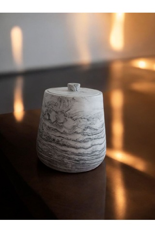 2 Parça Beton Çöp Kovası Banyo Mutfak Tuvalet Wc 18 Cm 4 Litre Kapaklı Kutu Antrasit