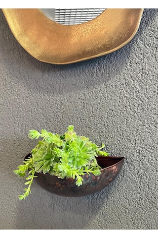 Bent S Metal Bronz Askılı Kase