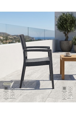 Novussi Paris Rattan Koltuk 4'lü Paket Antrasit