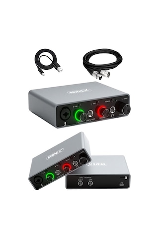 Stüdyo Ekipmanları Exclusive Paket-1 Cx2 Mikrofon Glx-600 Ses Kartı Stüdyo Kayıt Seti