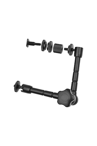 Wezone Alüminyum Büyü Arm 29.5cm + Ayarlanabilir Süper İplerli Klem 1/4" & 3/8" Vida, Soğuk Ayakkabı Tutucu