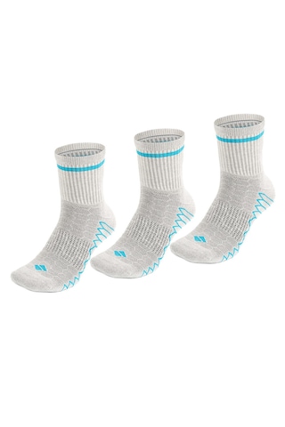 Bonny Silver Koku Yapmayan Koşu Ve Yürüyüş Soket Gümüş Çorap 3'lü Paket Saks Mavi