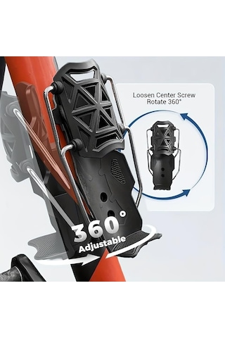 H371 Universal Bisiklet Termos Tutucu 360 Dönebilen Motosiklet Suluk Gidon Tipi Bardak Tutucu 1.26-3.2 Çok Renkli