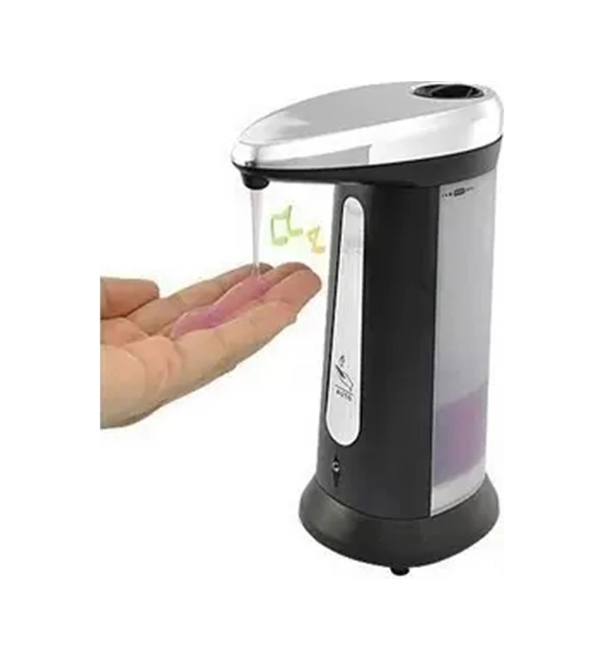 Hombey Otomatik Algılama Sabun Dağıtıcı 400ml - Banyo/ Mutfak Kullanıma Uygun, Pil Dahil Değil, Abs Malzeme Beyaz - Siyah