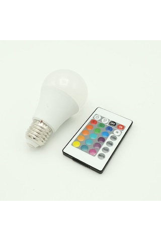 Uzaktan Kumandalı Rgb Led Ampul 10 Watt E27 Tasarruflu Animasyonl