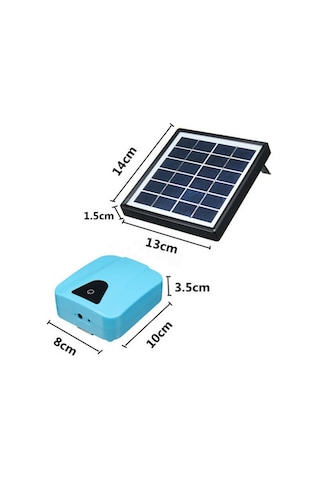 Sones Ap003 Ac/dc Çift Amaçlı Akvaryum Oksijen Pompası Açık Hava Güneş Enerjili Oksijen Pompası Balık Tutma İçin Yeşil
